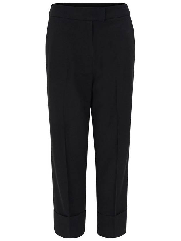 Crop Wool Blended Straight Pants Gray - CALLAITE - BALAAN 10