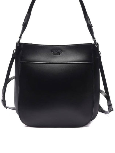 Margit Leather Hobo Cross Bag Black - PRADA - BALAAN 2