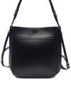 Margit Leather Hobo Shoulder Bag Black - PRADA - BALAAN 3