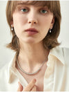 Pearl BB gray chain necklace - BE/GINS - BALAAN 6