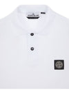 Pique Stretch Cotton Short Sleeve Polo Shirt White - STONE ISLAND - BALAAN 4