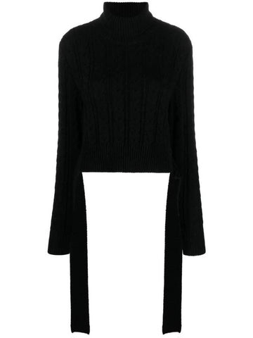 MM6 Cable Knit Turtleneck Sweater S62HA0082S18385 - MAISON MARGIELA - BALAAN 1