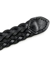 Tassel weaving leather belt black - NOIRER FOR WOMEN - BALAAN 5