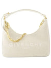 Moon Cut-out Chain Small Canvas Shoulder Bag Natural Beige - GIVENCHY - BALAAN 2