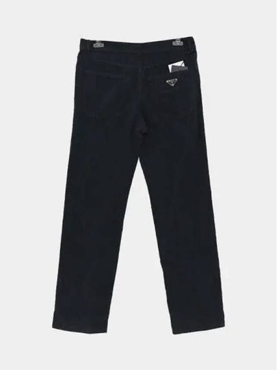 5 Pocket Corduroy Straight Pants Navy - PRADA - BALAAN 2