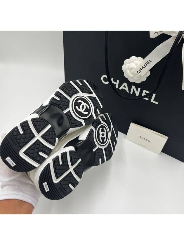 CC Logo Suede Tennis Low Top Sneakers Black - CHANEL - BALAAN 6