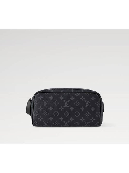 Dopp Kit Monogram Eclipse Pouch Bag Black - LOUIS VUITTON - BALAAN 2