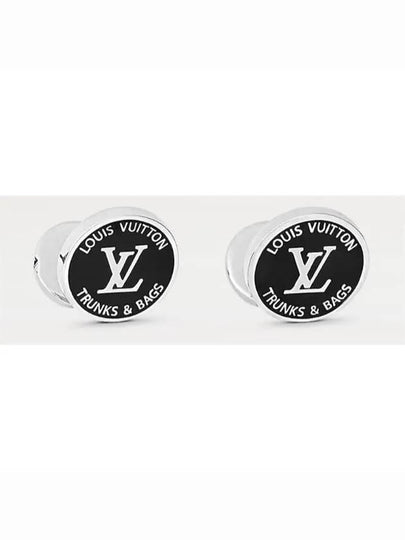 LV Award Cufflinks Black Silver - LOUIS VUITTON - BALAAN 2