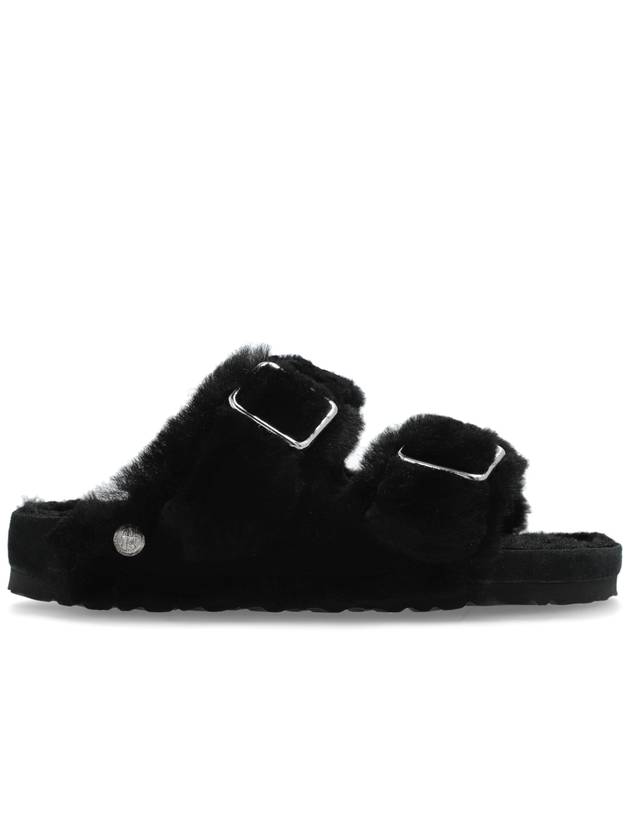 Arizona 1774 Shearling Slippers Black - BIRKENSTOCK - BALAAN 2