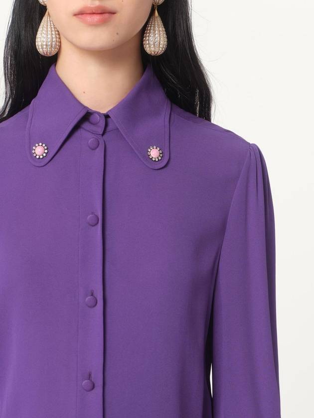 Valentino Garavani Shirts Purple - VALENTINO - BALAAN 3