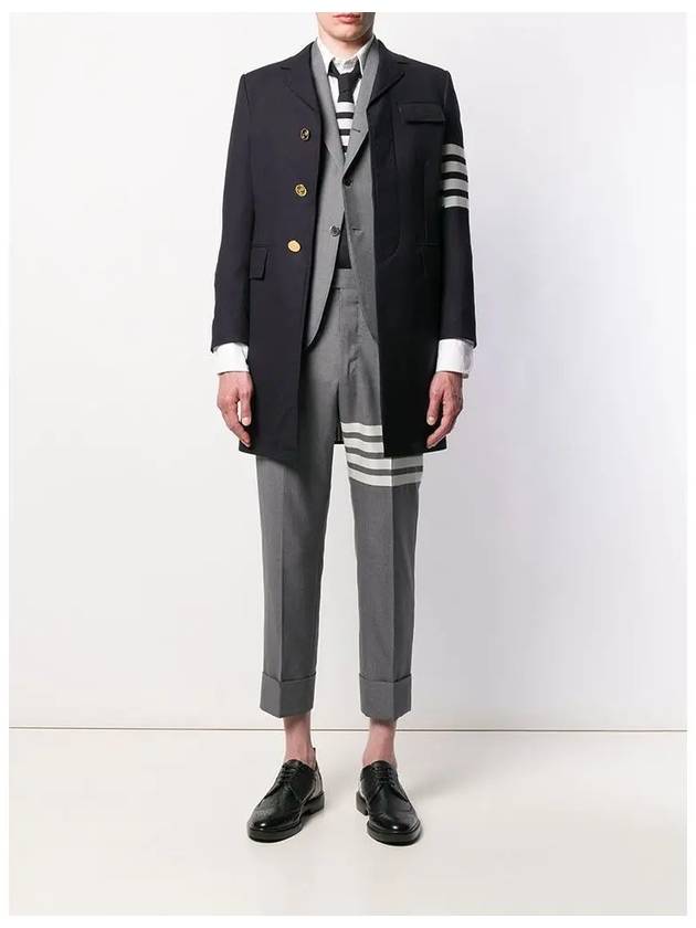 Men's Plain 4 Bar Single Coat Navy - THOM BROWNE - BALAAN 4