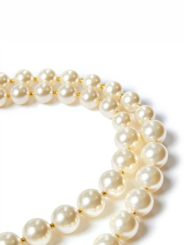 Pearl V logo necklace gold - VALENTINO - BALAAN 6