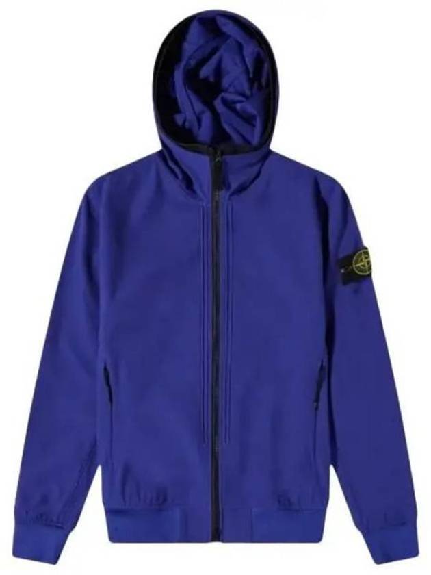 Wappen Patch Soft Shell Hooded Jacket Blue - STONE ISLAND - BALAAN 2