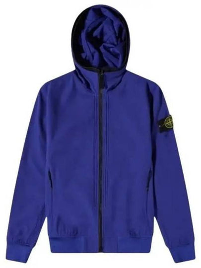 Wappen Patch Soft Shell Hooded Jacket Blue - STONE ISLAND - BALAAN 2