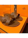 Women's Oran Sandals Calfskin Gold Brown - HERMES - BALAAN 4