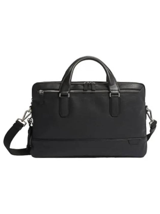 Harrison Sycamore Slim Briefcase Black Leather Bag Brief Case - TUMI - BALAAN 1