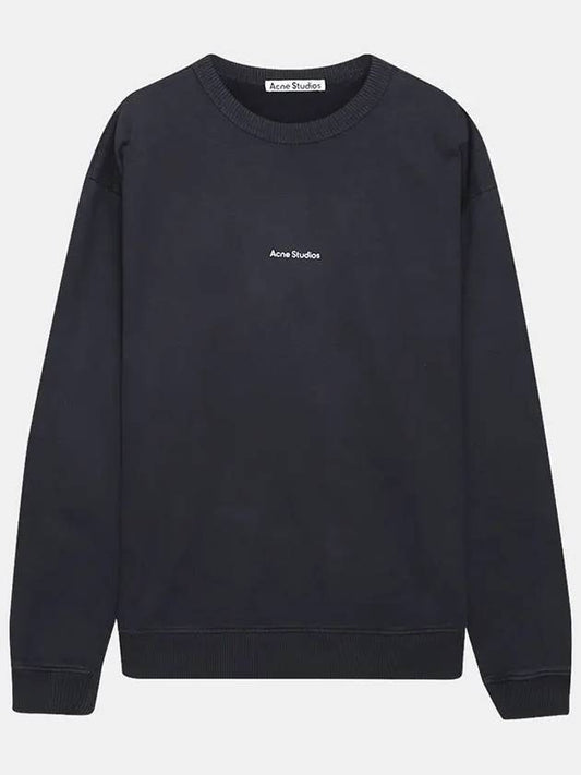 Mini Logo Crew Neck Sweatshirt Black - ACNE STUDIOS - BALAAN 2