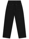 Armor Coated Pants Unisex Rivet Jeans Black - PHOS333 - BALAAN 3