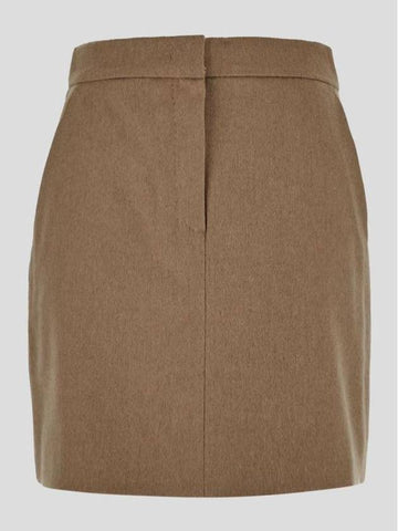 Ancella Wool Mini A Line Skirt Camel - MAX MARA - BALAAN 1