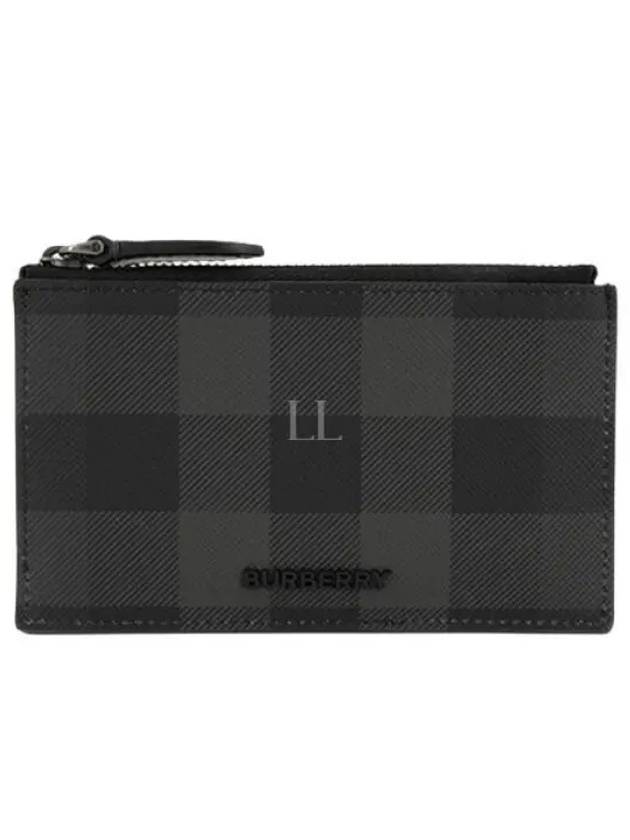 Check Zip Card Wallet Grey - BURBERRY - BALAAN 2