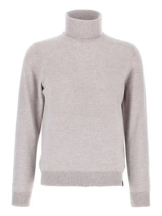 Virgin Wool Turtleneck Sweater Light Gray - FAY - BALAAN 1