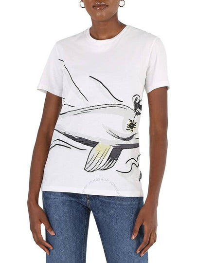 Women's Dolphin Print Short Sleeve T-Shirt White - MONCLER - BALAAN 2