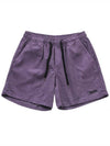 Corduroy Logo Shorts Charcoal - ARCANE FUNK - BALAAN 2