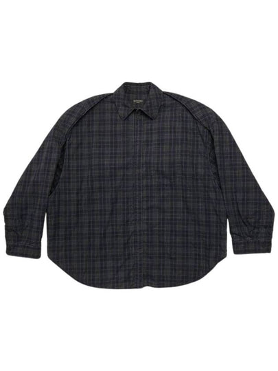 Checked Pattern Long Sleeve Shirt Grey - BALENCIAGA - BALAAN 2