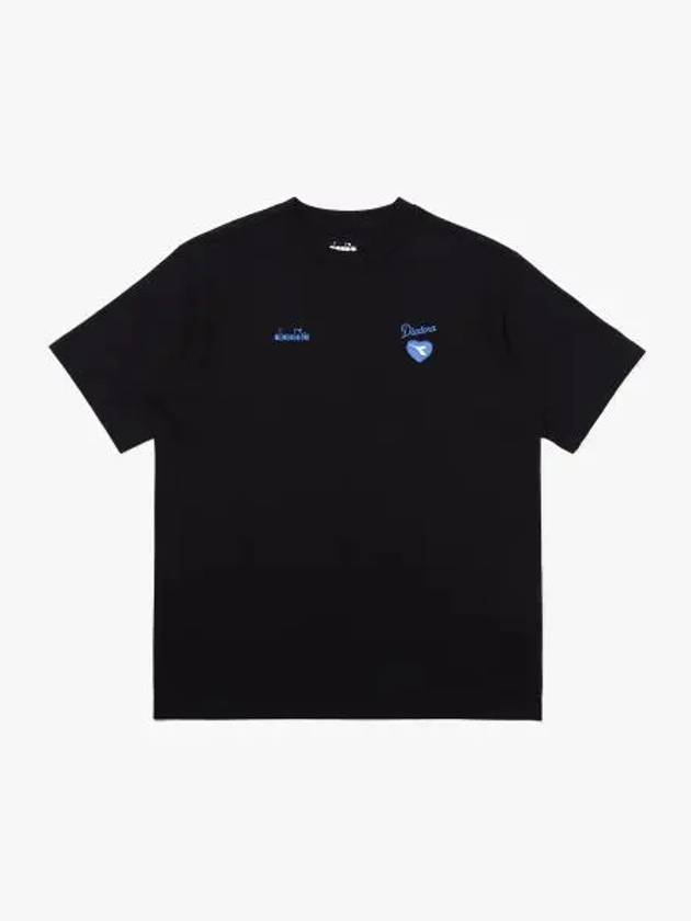 Diadora heart symbol short sleeve t shirt BLACK - DIADORA - BALAAN 1