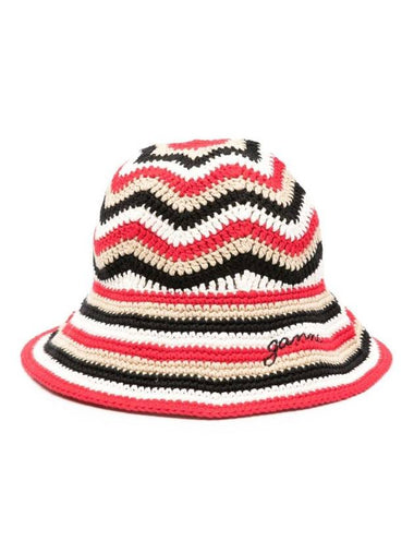 Organic Cotton Crochet Bucket Hat - GANNI - BALAAN 1