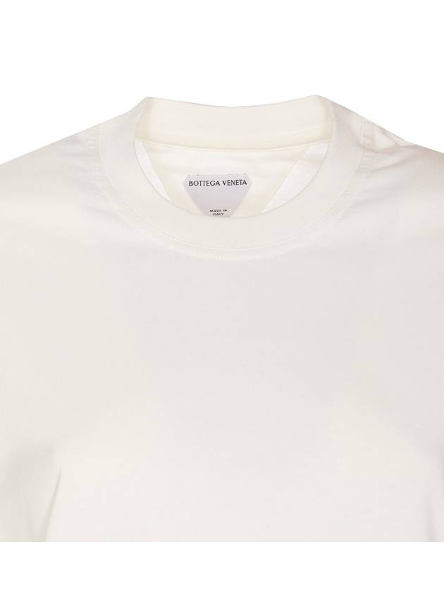 Cotton Short Sleeve T-Shirt White - BOTTEGA VENETA - BALAAN 5