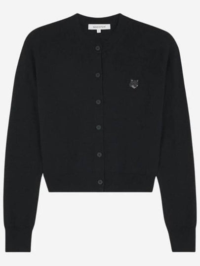 Bold Fox Head Patch Regular Cardigan Black - MAISON KITSUNE - BALAAN 2