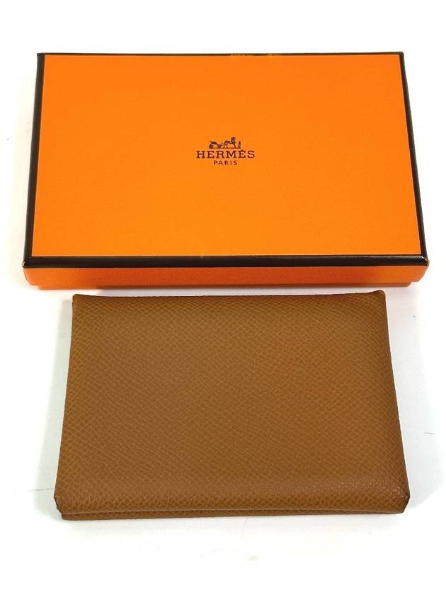 Calvi Duo Card Wallet Brown - HERMES - BALAAN 7