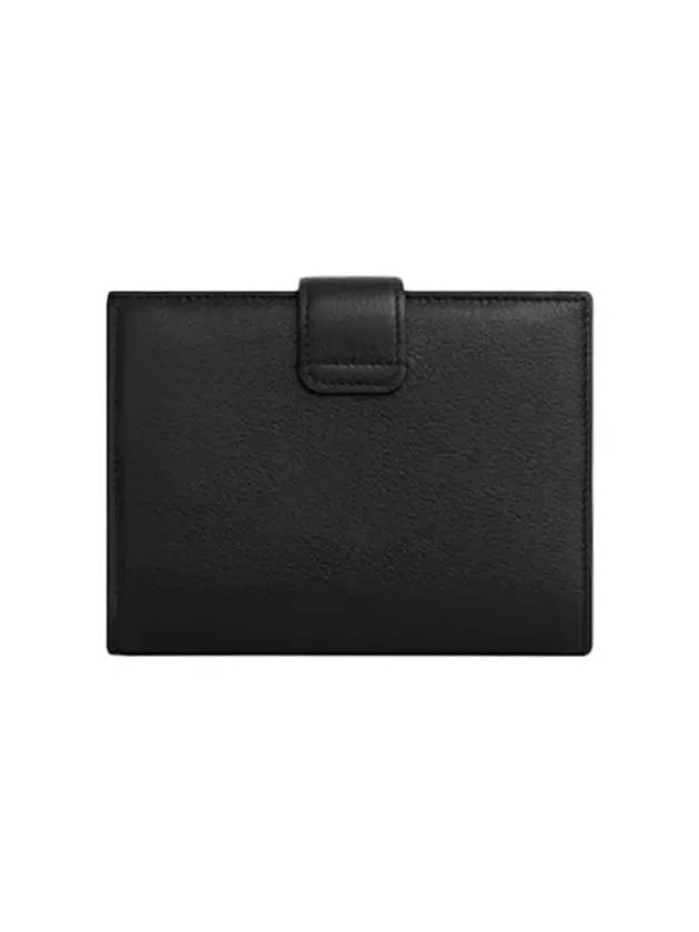 Victoire Medium Supple Grained Calfskin Half Wallet Black - CELINE - BALAAN 4