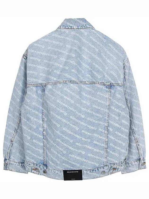 Women's Logo Print Denim Jacket - ALEXANDER WANG - BALAAN 3