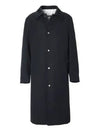 Wardrobe W Sports Wool Trench Coat Navy - JIL SANDER - BALAAN 2