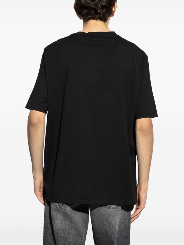 Girocolo relaxed fit short sleeve t shirt black - LANVIN - BALAAN 6