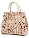 Mina 20 Vienne Wave Lux Calfskin Tote Bag Salmon - ALAIA - BALAAN 4