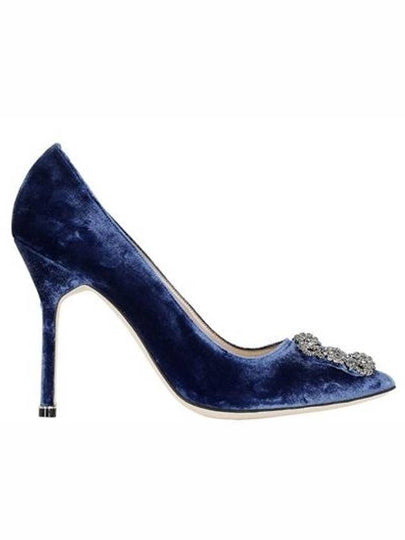 105MM HANGISI Swarovski Velvet Pumps - MANOLO BLAHNIK - BALAAN 2