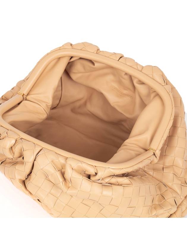 Intrecciato Nappa Leather Dumpling Clutch Bag Almond - BOTTEGA VENETA - BALAAN 6