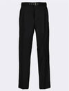 Wool Straight Pants Black - PRADA - BALAAN 2