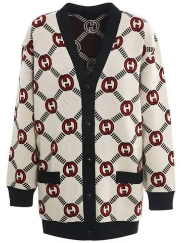 Interlocking reversible women s cardigan 271770 - GUCCI - BALAAN 1