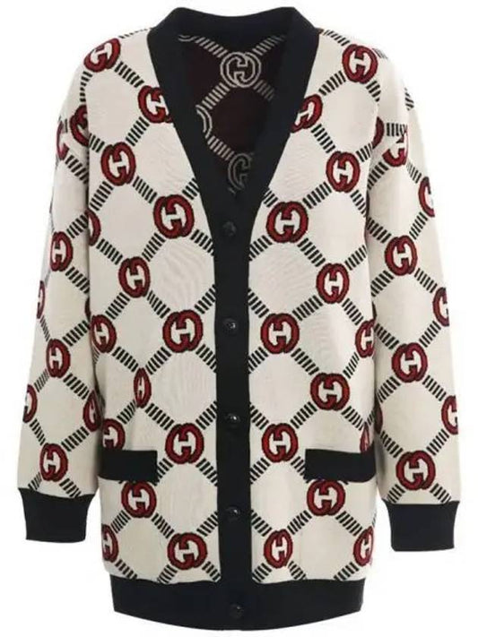 Interlocking reversible women s cardigan 271770 - GUCCI - BALAAN 1