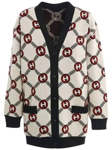 Interlocking reversible women s cardigan 271770 - GUCCI - BALAAN 1