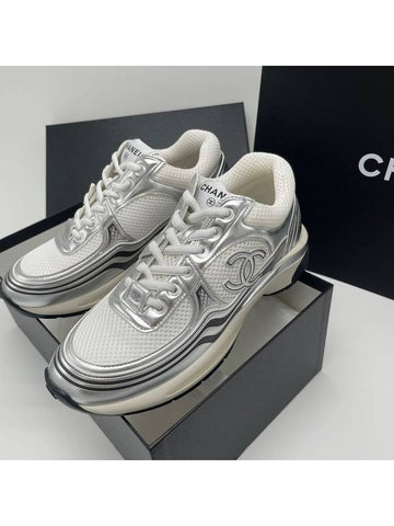 Women s Cruise CC Logo Sneakers Silver Shasix Shoes G39792 - CHANEL - BALAAN 1