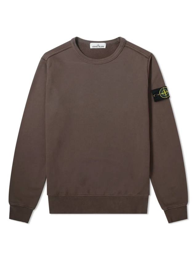 Wappen Patch Cotton Sweatshirt Dark Brown - STONE ISLAND - BALAAN 1