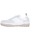 Letterman Panel Lace-Up Low-Top Sneakers White - THOM BROWNE - BALAAN 4