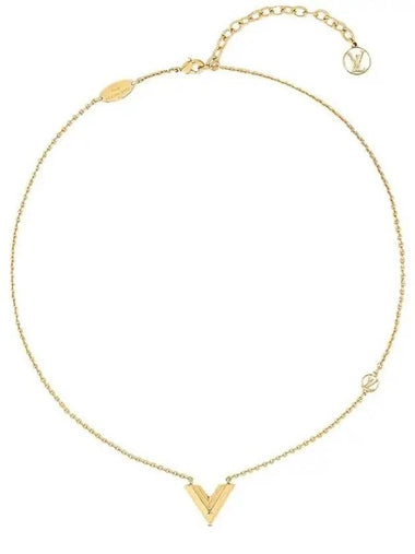 Essential V Necklace Gold - LOUIS VUITTON - BALAAN 1