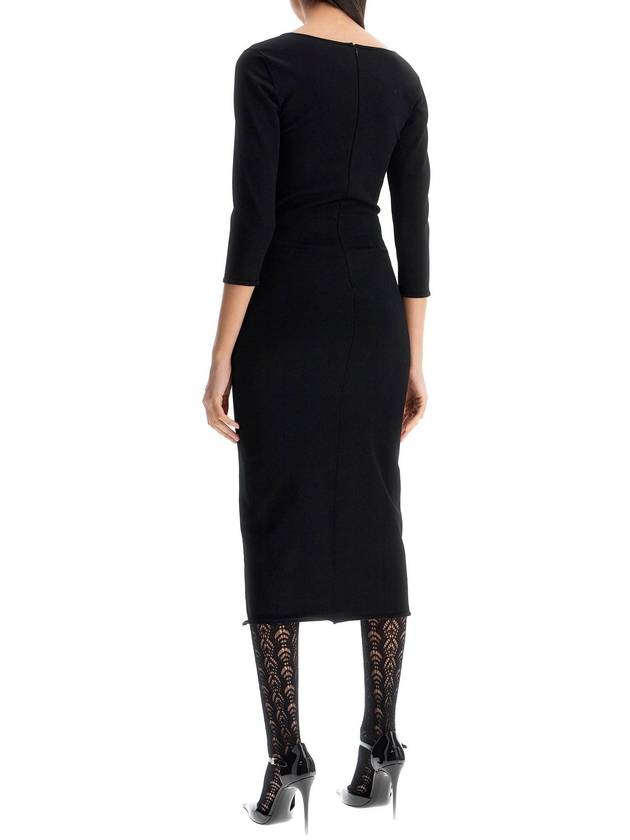 "mid-length viscose knit dress" - DOLCE&GABBANA - BALAAN 3