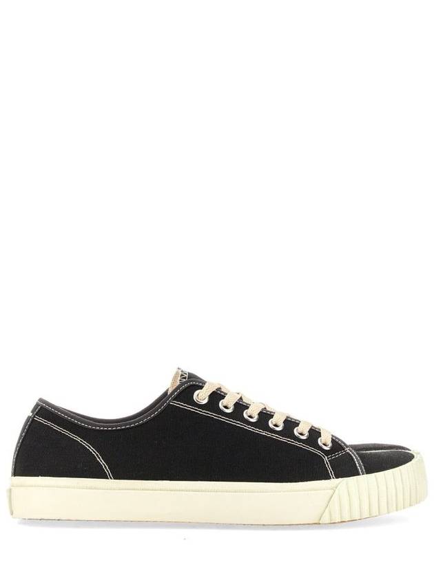 Tabi Cotton Low Top Sneakers Black - MAISON MARGIELA - BALAAN 3